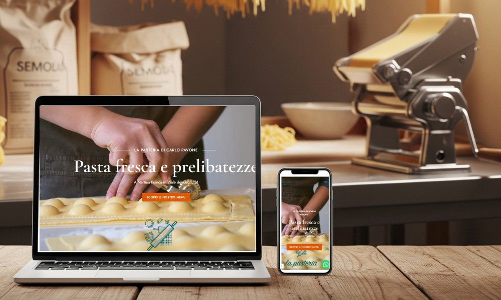 La Pasteria Pavone: grafica realizzata