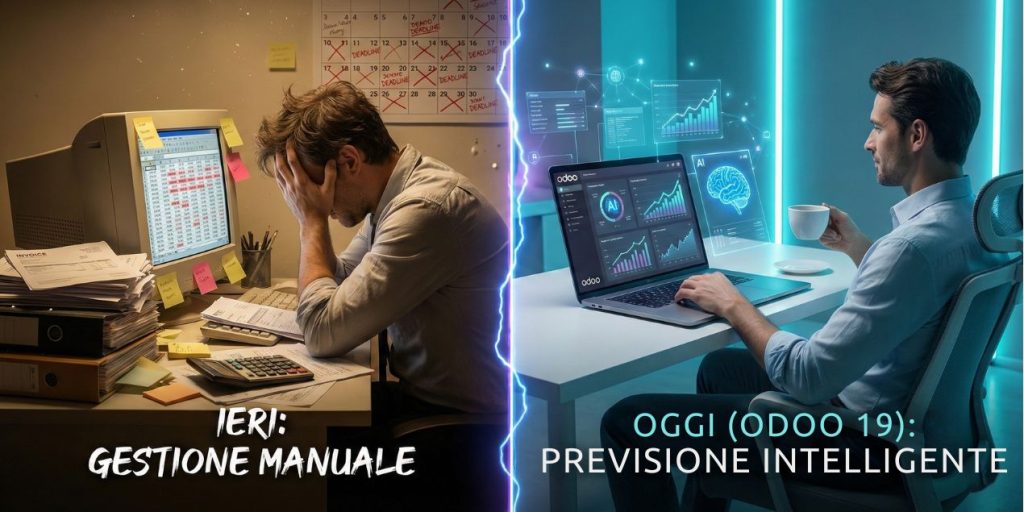 Odoo 19 e l’Intelligenza Artificiale: smetti di “Gestire” e inizia a “Prevedere”