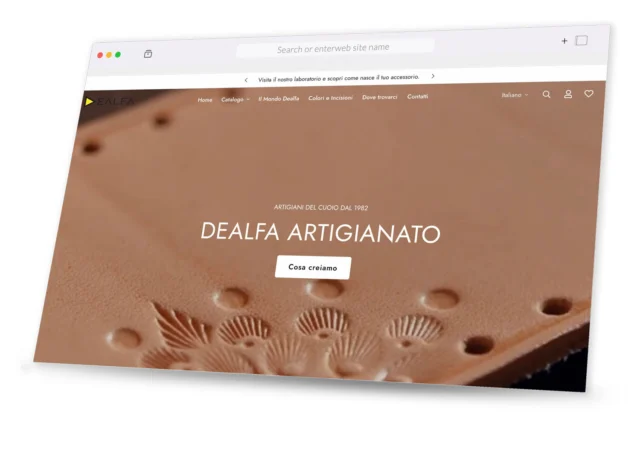 Mockup dello shop Dealfa Artigianato